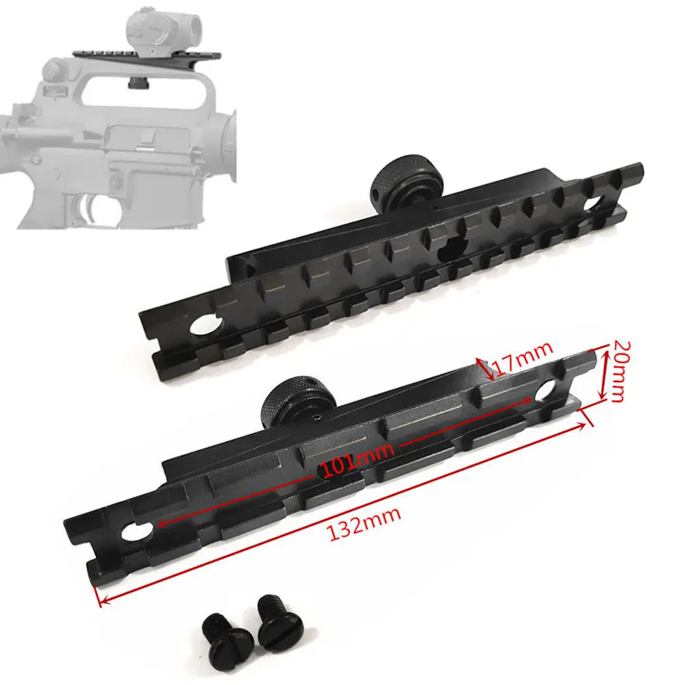 6 Slot RIFLE CARRY Handle Rail Mount For Scope and Red Dot Sight 20mm Rail Mount 