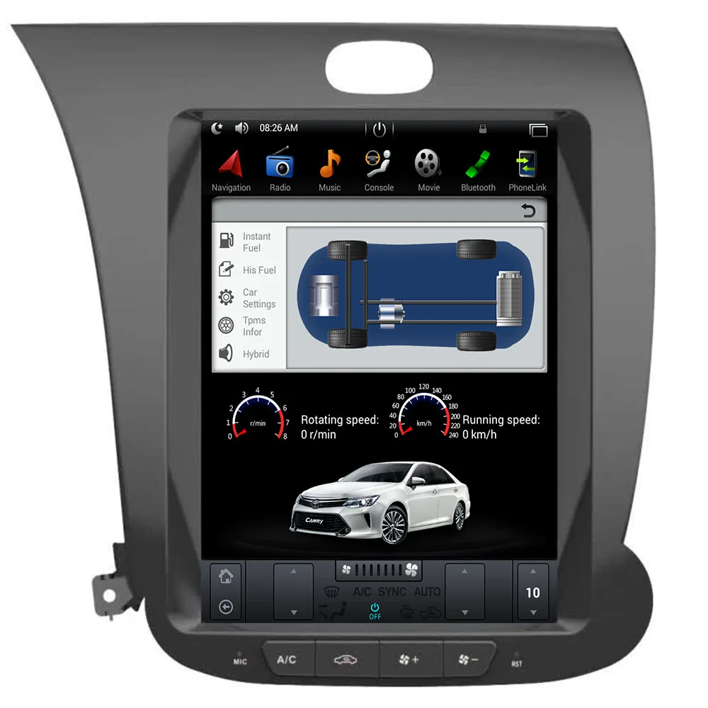 Flash Deal Android9.0 Tesla style 10.4 inch Car No DVD Player GPS Navigation For KIA CERATO K3 FORTE 2013-2019 multimedia headunit recorder 3