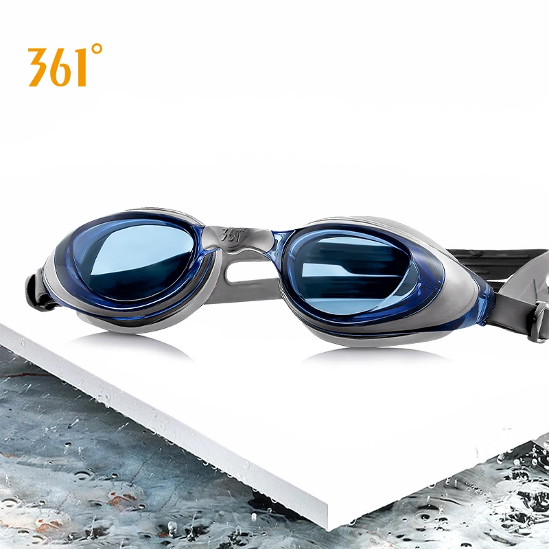 SLY196042-4 grey 361 очки для плавания ming, очки для взрослых и детей с прозрачными линзами, противотуманные очки для плавания, чехол для бассейна, водонепроницаемые очки для плавания, силиконовые Регулируемые очки - Цвет: SLY196042-4 grey