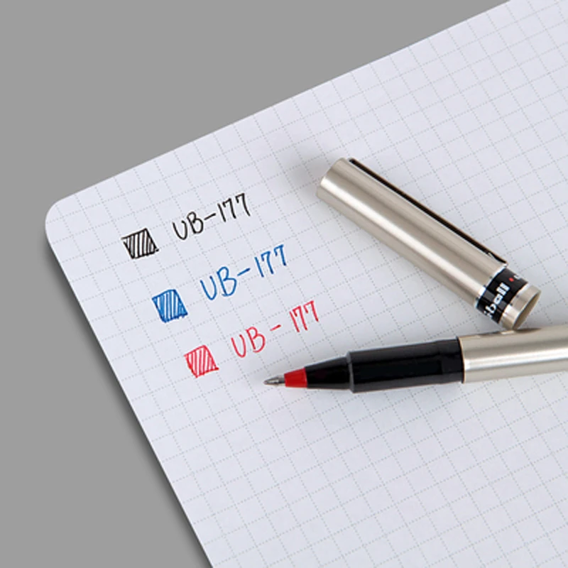 1 шт UNI гелевая ручка UB-177 прямая жидкая шариковая ручка 0,5/0,7 мм простой бизнес-офис быстросохнущая ручка для письма