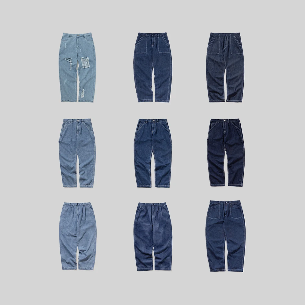 Мужские джинсы в стиле Харадзюку SODAWATER повседневные свободного покроя прямые