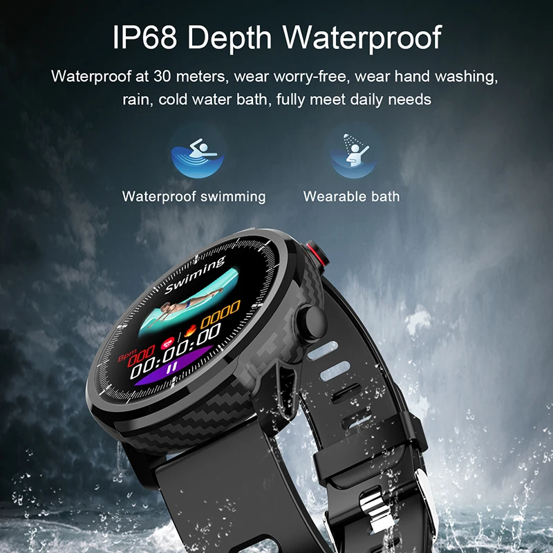 IP68 Водонепроницаемые спортивные умные часы с Bluetooth для мужчин и женщин шагомер