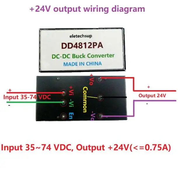 Изолированный преобразователь Buck 36 48 64 72V to+-12V 15V 24V