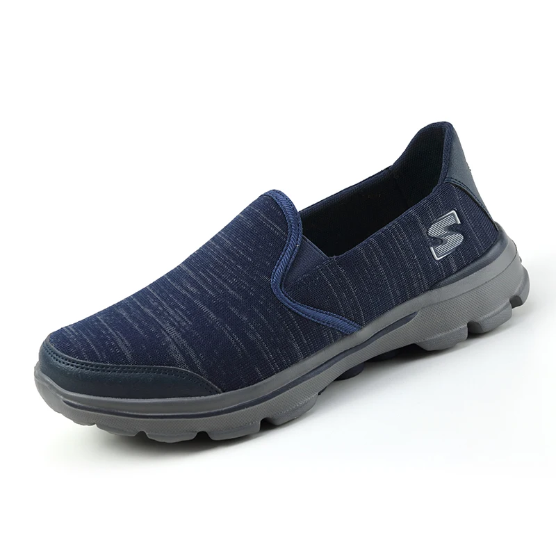 Повседневная мужская обувь; сезон весна-осень; Мужская прогулочная обувь на плоской подошве без застежки; Цвет Черный; удобная Качественная мужская модная Роскошная обувь - Цвет: Blue
