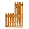 Mini Desktop Nan Bamboo Indoor Office Window Sill Multi-layer Shelf Decoration Balcony Potted Plant Stand 5