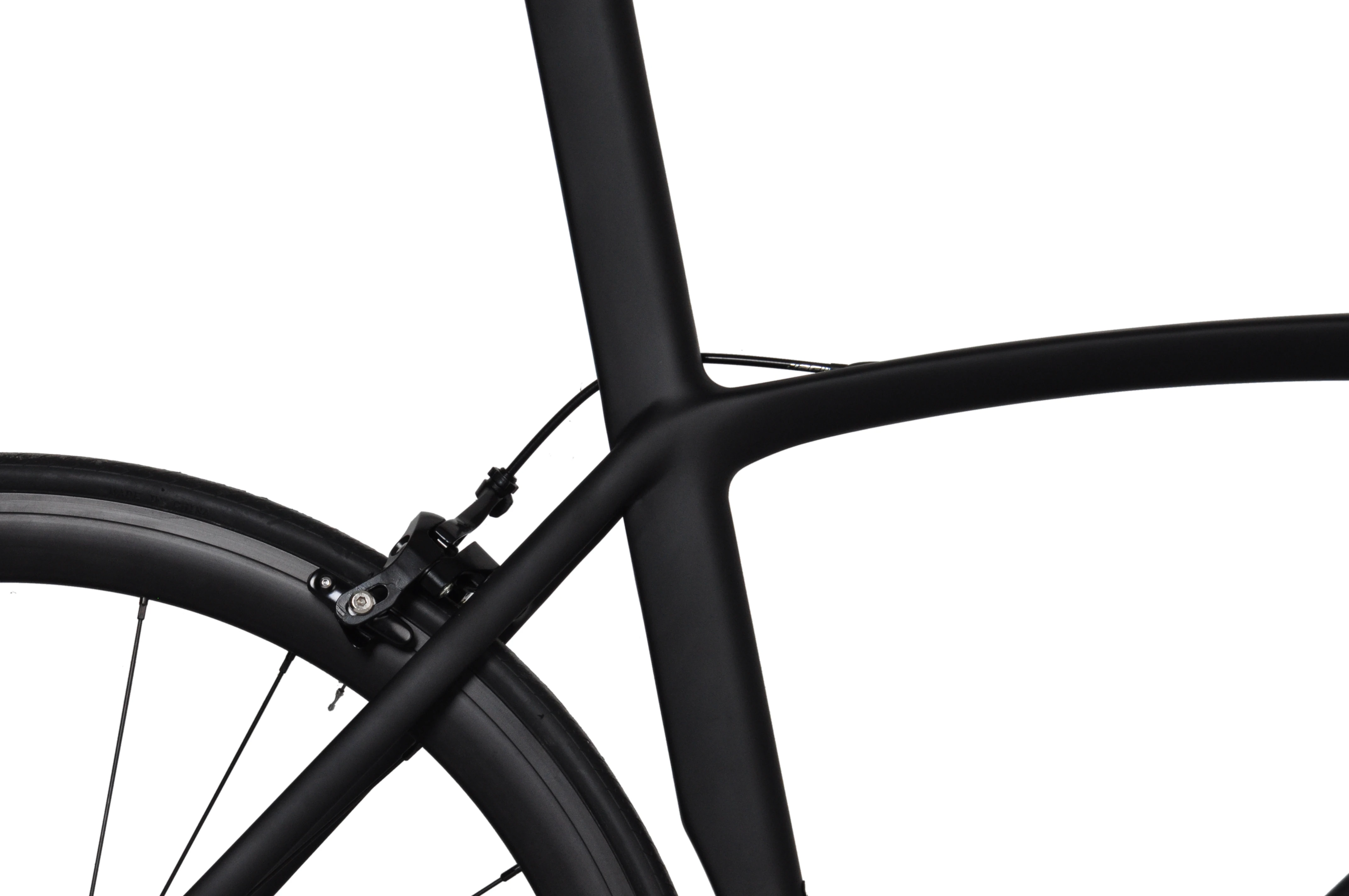 56cm AERO Carbon Bicycle Frame Road Shimano 700C Wheel Clincher seatpost V brake 