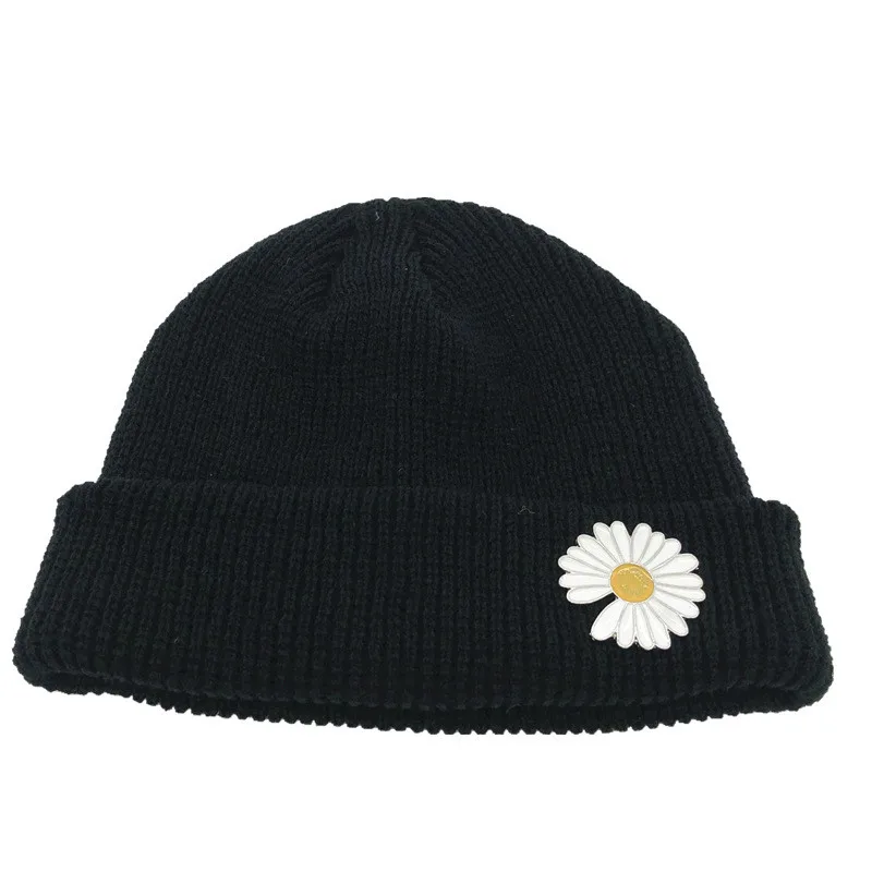 KPOP G-Dragon Beanie, шерстяная шапка с принтом маргаритки, Peaceminusone, шапка с дыней
