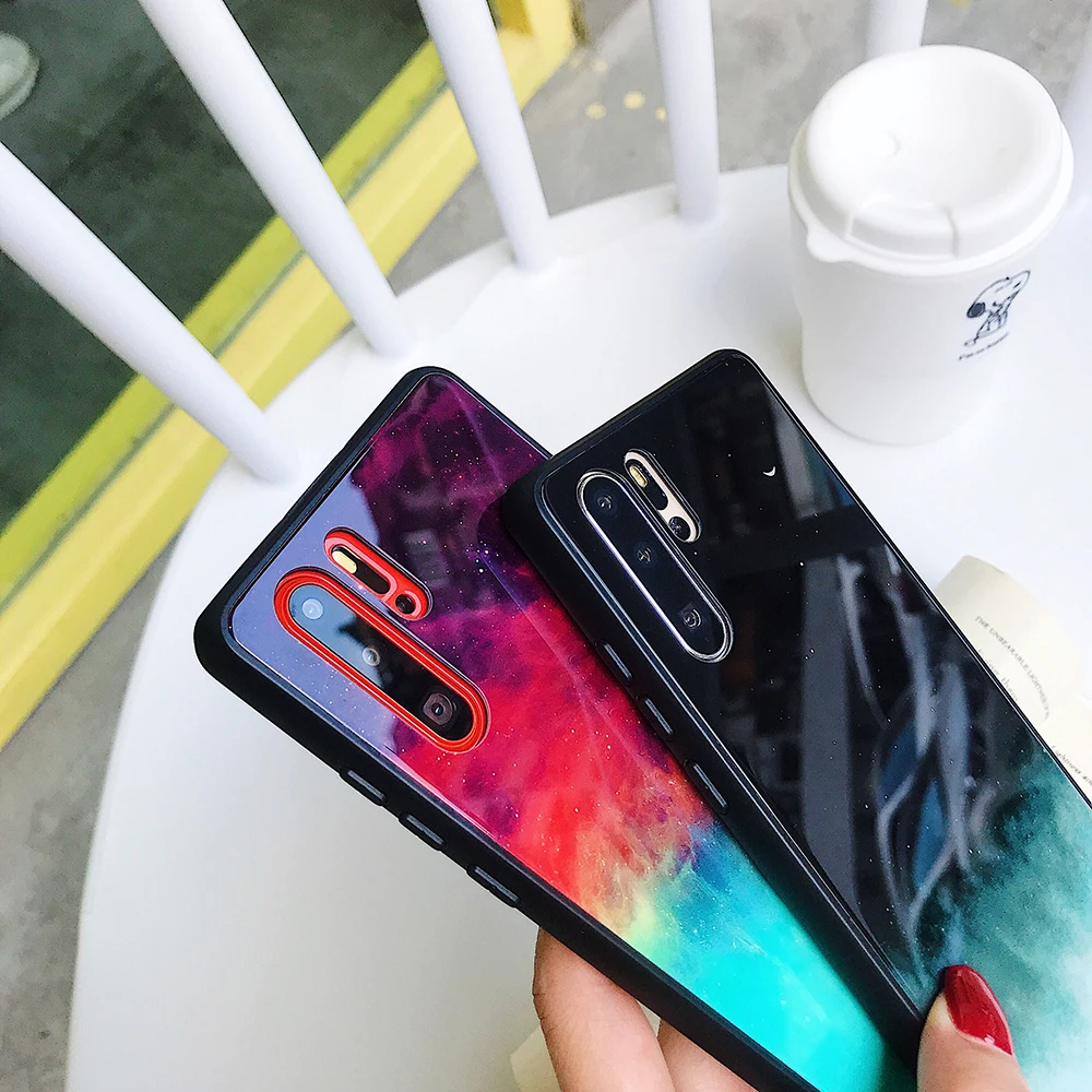 Стеклянный чехол для OPPO A3 A9 A5 A3S A7X A83 R11 R11S R15 F9 F11 Pro Realme C1 X K1 Reno Starry Sky мягкие стеклянные чехлы для телефонов