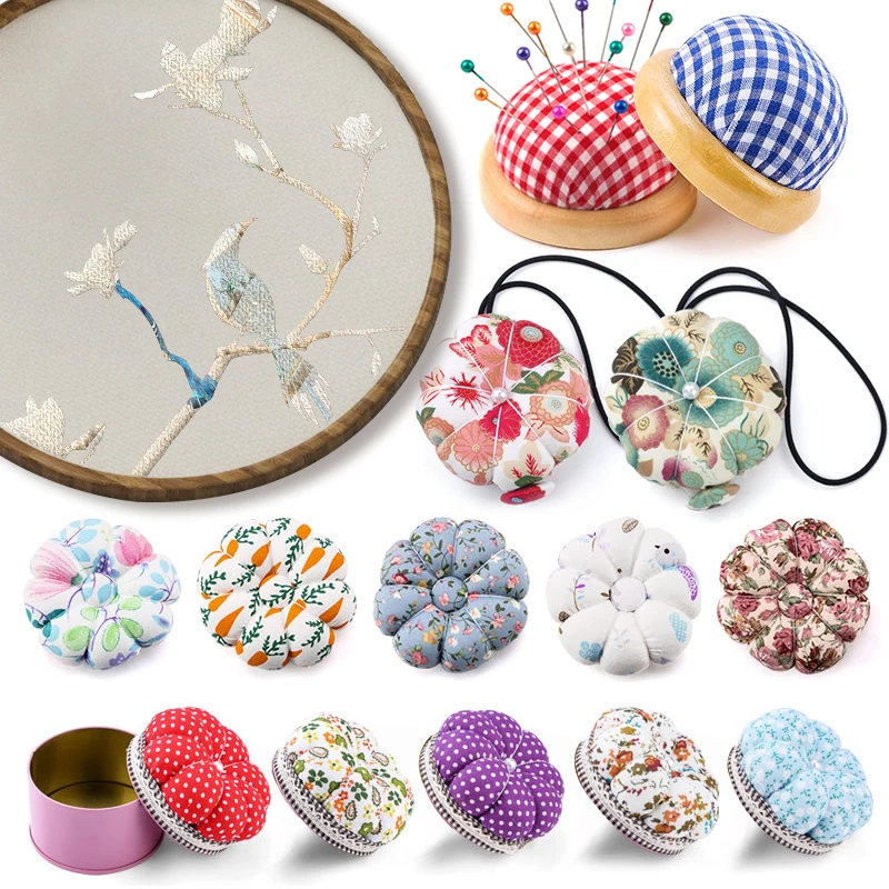 1pc Wrist Pin Cushion With Random Color, Round Shape, Accessories