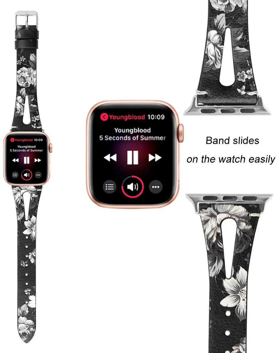 Ремешок из натуральной кожи для Apple Watch 38 мм 40 мм 42 мм 44 мм, тонкий ремешок для iWatch серии 5 4 3 2 1