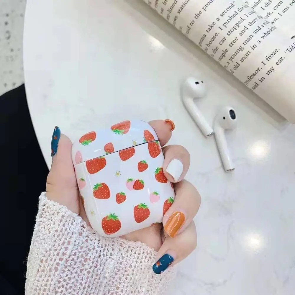 15 Роскошный чехол с цветочным рисунком для оригинального Apple Airpods 2, чехол из жесткого поликарбоната для Airpods, защитный чехол для зарядки, чехол для Air pods 1 2 - Цвет: 15
