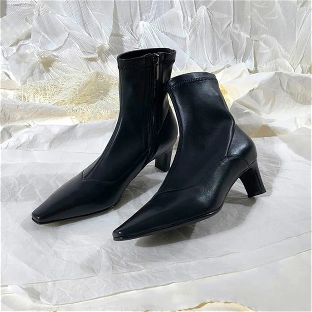 Популярные Botins de borracha botins mujer botas de salto alto sapatos de salto alto para mulheres - Цвет: Черный