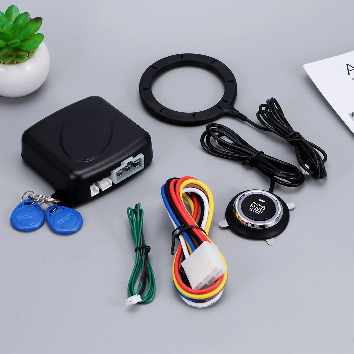 12V запуск системы безопасности Интеллектуальная RFID ключ замок загрузки системы охранной системы для автомобилей