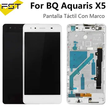 

Black/White For BQ Aquaris X5 LCD Display+Touch Screen LCD Digitizer With Frame Glass Panel LCD Panel Tactil Con Marco For X5