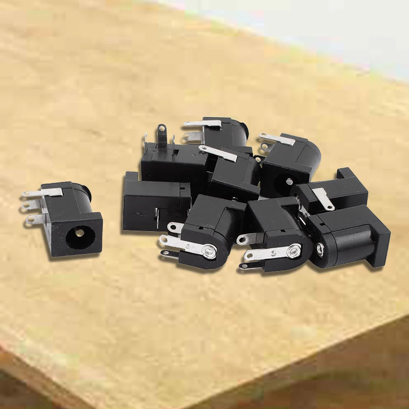 10 шт. 3 Pin PCB Mount 5,5x2,1 мм Женский DC разъем питания разъем