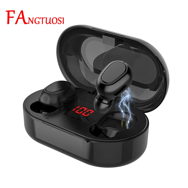 Беспроводные наушники FANGTUOSI TWS bluetooth гарнитура с микрофоном светодиодный дисплей