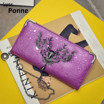

Long Wallets Women Zipper Purse and Wallet 2020 New Fashion PU Leather Clutch Ladies Dinner Mobile Phone Purse Bags Card Packag
