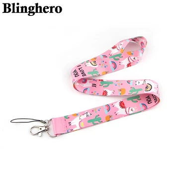 

CA1354 Wholesale 10pcs/lot Alpaca lanyard Mobile Phone Strap ID Badge Holder Rope Key Chain Keyrings Webbing Work Accessories