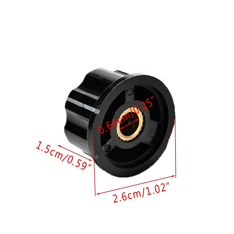 

5PCS 6mm Adjustable Knurled Shaft Potentiometer Volume Control Rotary Knob