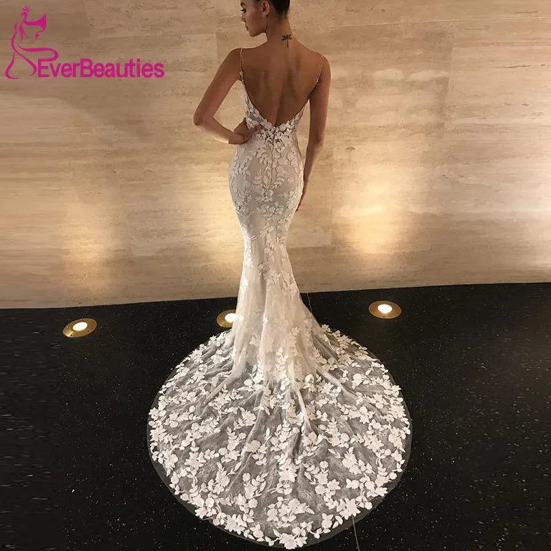 Vestido De Noiva свадебное платье Русалка 2020 летние платья невесты с v-образным вырезом