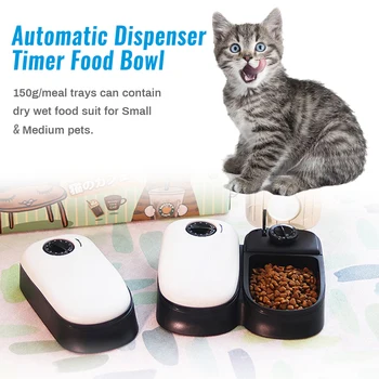 

Cats Timing Feeders Pet Dry Food Dispenser Dish Bowl For Cats Dogs Pets Dogs Timer Food Bowl Automatic Pet Cat Feeder