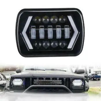 

1* LED Headlight Square For Jeep Cherokee XJ Waterproof 12-24V 6000K Brand New