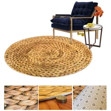 Круглый коврик из синтетического волокна, современный ковер для гостиной, спальни, напольный ковер, противоскользящий декор, коврик для ванной комнаты для йоги, 80*80 см, O28