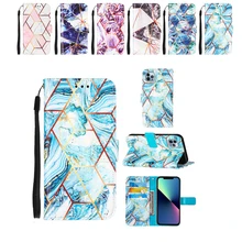 

New Luxury Puzzle Leather Case For Iphone 11 Pro Max 12 13Mini XS XR 7 8Plus SE Clamshell Bracket All-inclusive Protective Cover