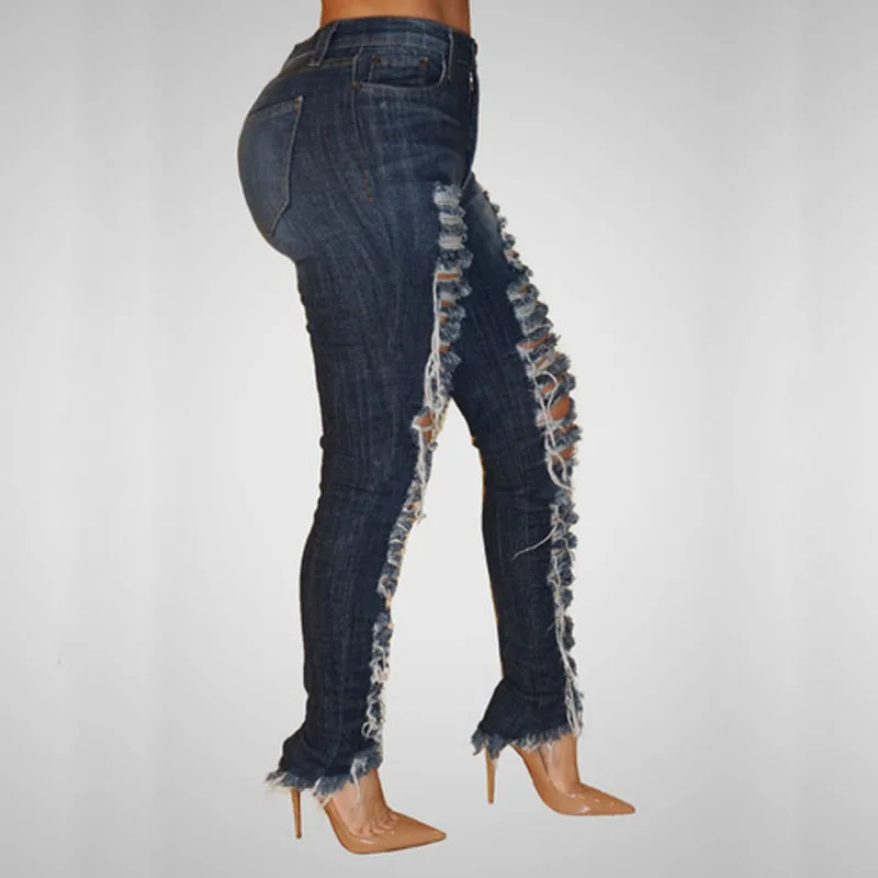 Рваные Джинсы женские высокие wais деним обтягивающие джинсы для мам легкие сексуальные женские джинсы для женщин в стиле бойфренд размера плюс узкие брюки