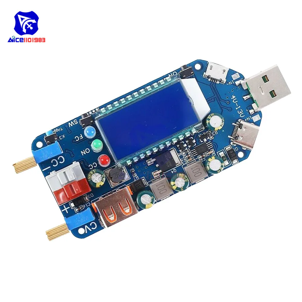 diymore USB Power Supply CV CC DC 15W Step UP Boost Converter Module LCD Display Voltage Regulator Fast Charge Trigger Function