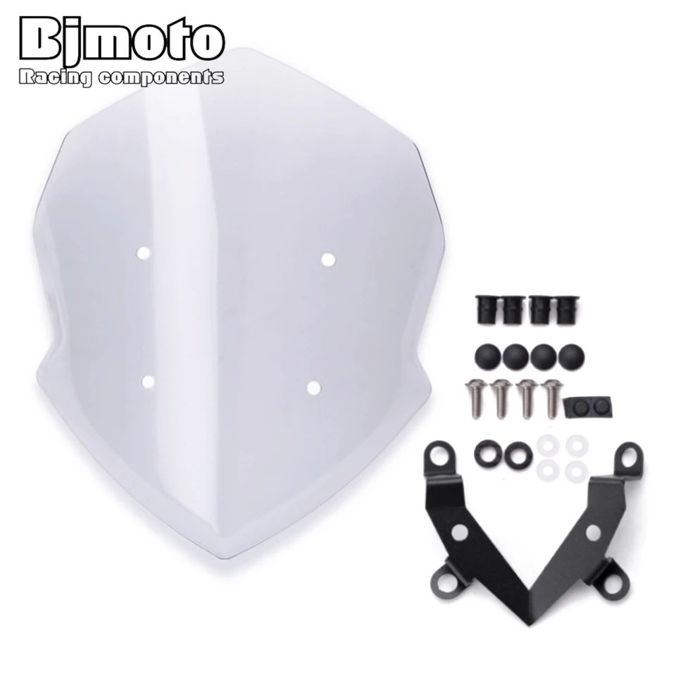 Waase For Kawasaki Z125 Z 125 Pro 2019 2020 2021 2022 Windscreen Windshield Wind Deflector Shield Screen Visor Glass - View #6