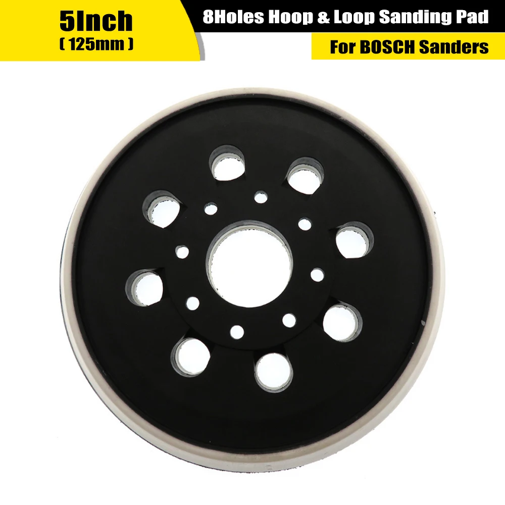 5 Inch 8 Holes Sanding Pad Sander Backing Pads For Hook ＆Loop Sanding Discs Power Tools Accessories 6 inch earth auger drill bit w 11 81 inch extension bar fit post holes replacement earth digger planting drill