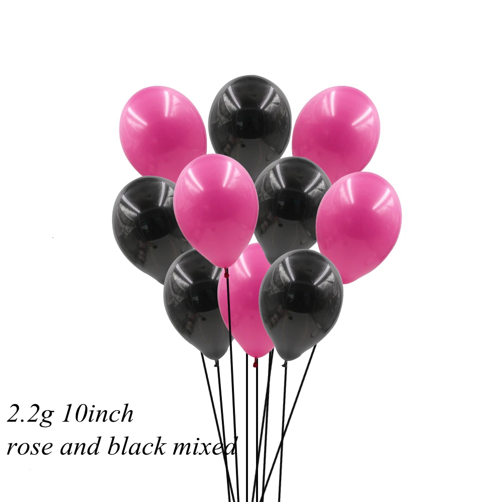 rose black mixed 30 шт 10 дюймов 3 цвета воздушные шары невесты латексные надувные шары для дома Свадебные украшения принадлежности для вечеринки-девичника - Цвет: rose black mixed