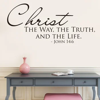 

1PC Non-toxic Removable DIY Peel and Stick Vinyl Christ The Way The Truth and The Life Wall Sticker
