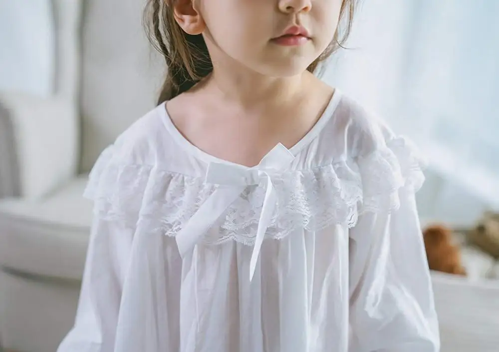 Baby Girl Clothes Princess Nightgown Long Sleeve Sleep Shirts Nightshirts Pajamas Christmas Dress Sleepwear kids for 3-12 Years