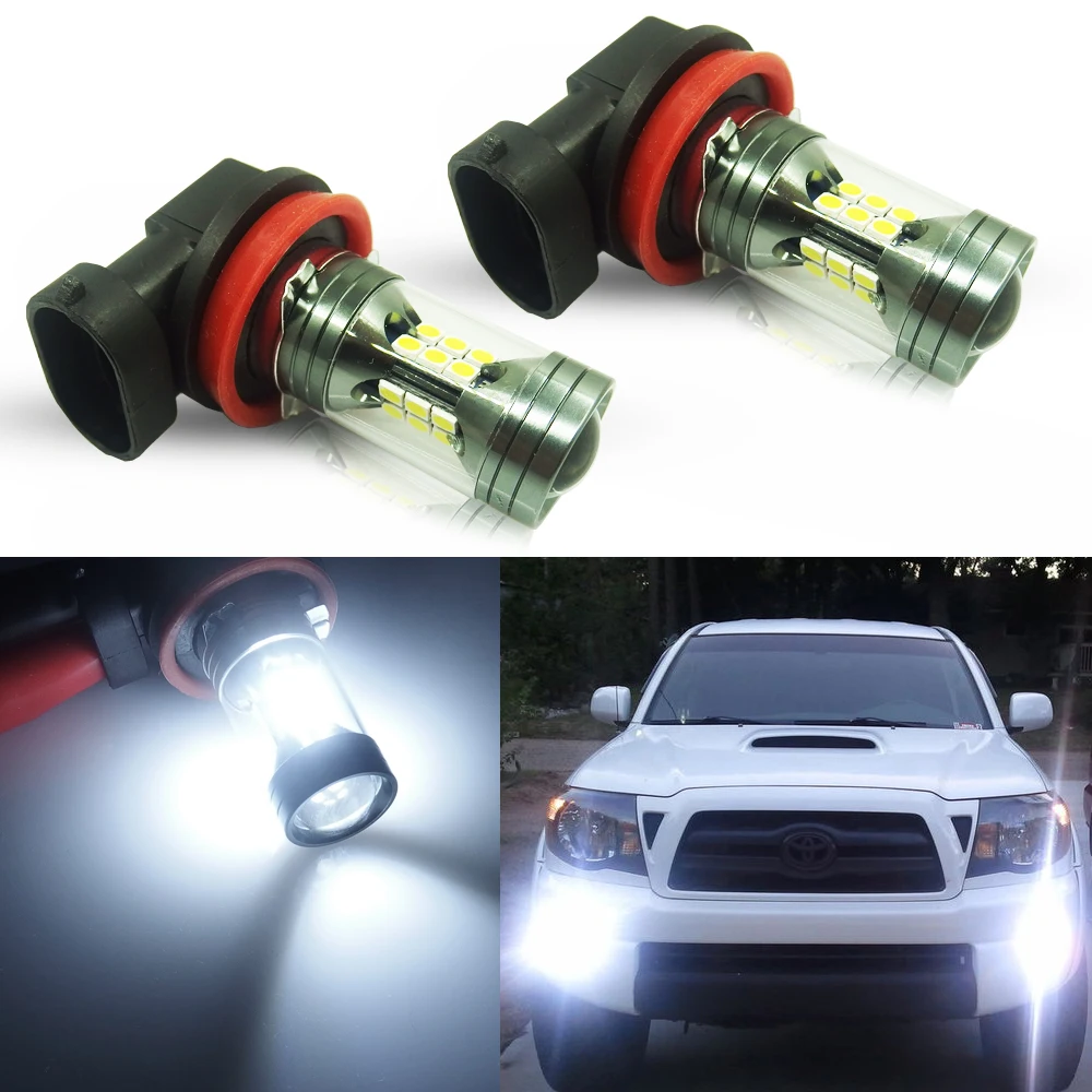 

2pcs High Power 6000K White 22-3030-SMD H8 H11 LED Projector Bulbs For Car Fog Daytime Running Lights Replacement