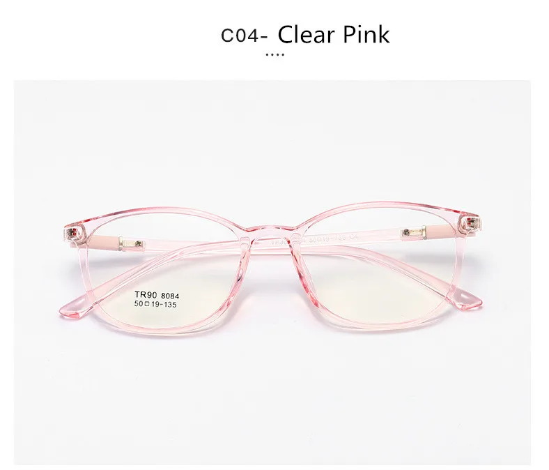 Винтажная оправа для очков для близорукости, женские прозрачные линзы, Классические оптические очки, Ретро Металлические дизайнерские оправы для очков - Цвет оправы: C4 Clear pink