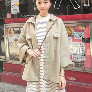 

KANCOOLD coats Fashion Women Denim Long SleeveTurn-down Jacket Cardigan Solid Button Pockets casual new Coat women 2019DEC9