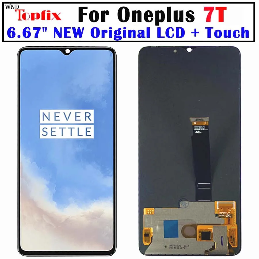 OnePlus 7T LCD 디스플레이 스크린 용 AMOLED LCD 화면 터치 패널 디지타이저 OnePlus 1 + 7T 새