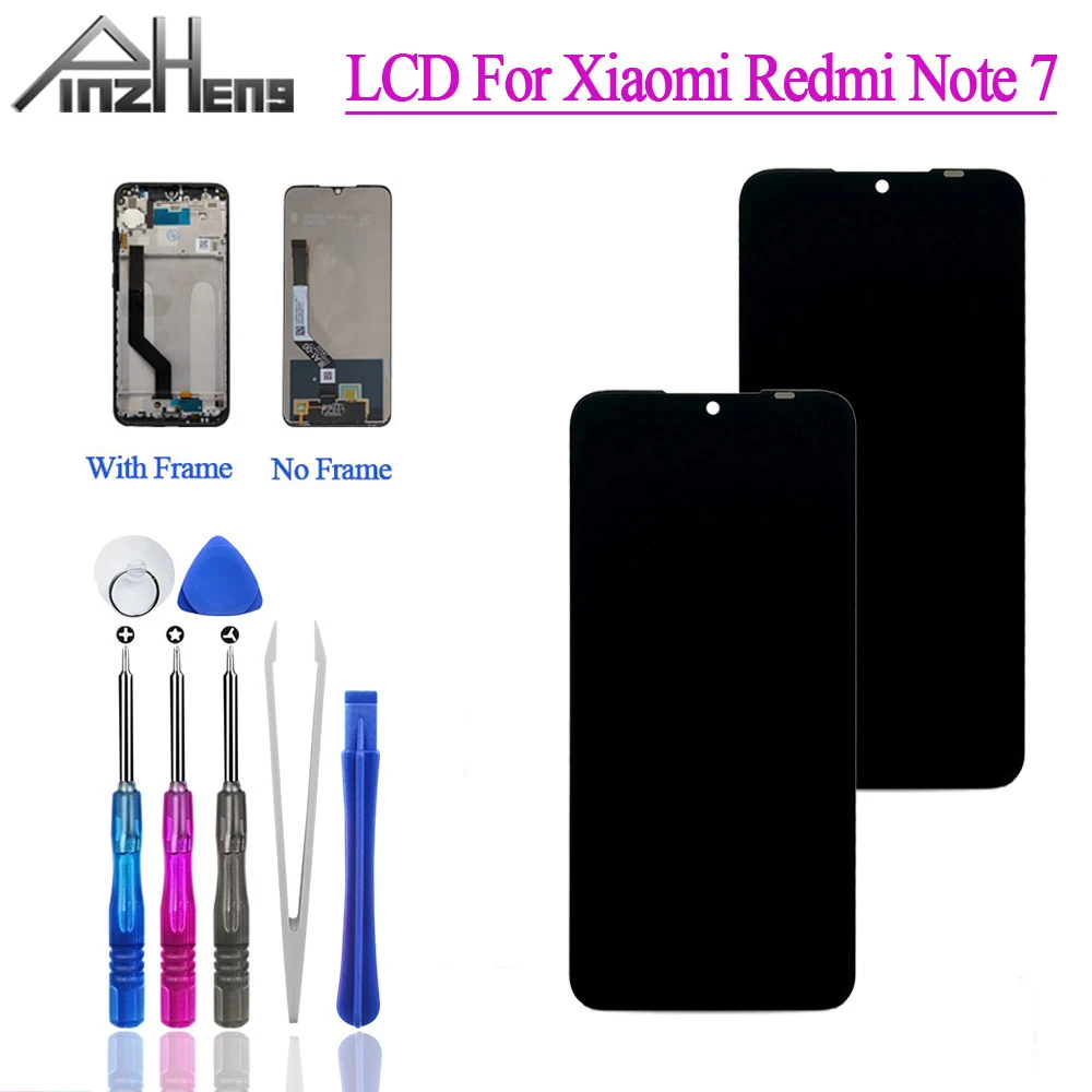 

PINZHENG Phone LCD For Xiaomi Redmi Note 7 LCD Display Touch Screen Digitizer Assembly LCDS For Redmi Note7 Pro With Frame