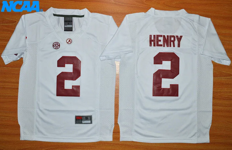 New Arrival High Quality Derrick Henry College T-shirt Jerseys#2 HenryYouth Jerseys S-XL - Цвет: 3