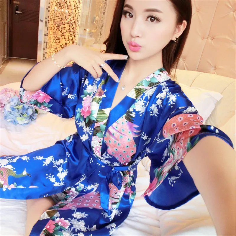 Халат кимоно Женский с полурукавами и V образным вырезом|Халаты| |