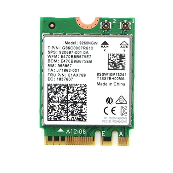 

Dual Band Wireless For Intel 9260 8265 8260 802.11ac WiFi Bluetooth Card + 6dbi IPEX MHF4 U.fl To RP-SMA External Antenna Set