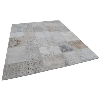 

246x302 Cm Beige Handmade Patchwork Rug-8x10 Ft