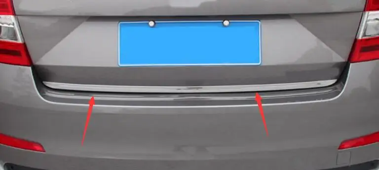 Подходит для 2016 2018 skoda Octavia хромированная Задняя Крышка багажника отделка крышки