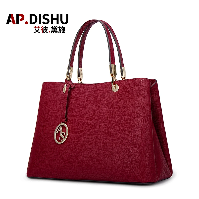 Red Wedding Bag New Women's Real Leather Handbag Elegant Fashion Hand