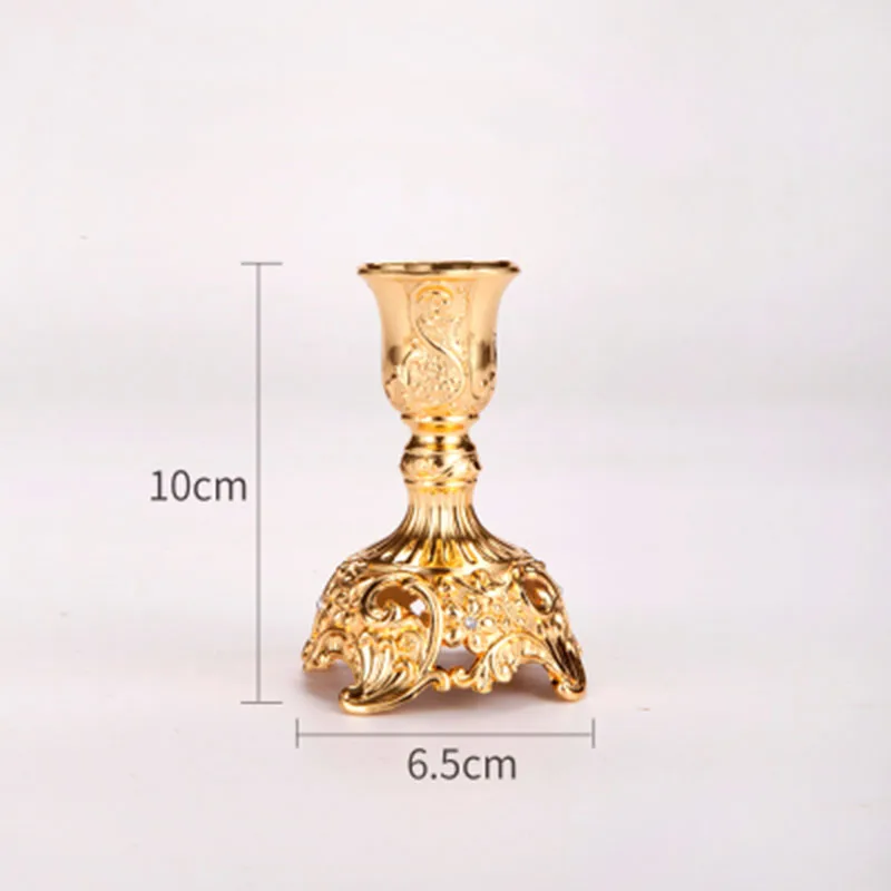 Nordic Home Decor Wedding Decoration Candlesticks San Valentin Gold Candle Holders Moroccan Lamp Centro De Mesa Swiecznik CC50ZT - Цвет: Type A Golden