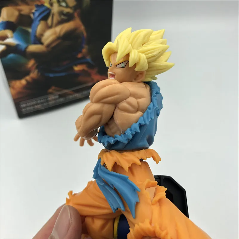 Dragon Ball Z Goku Супер Saiyan Spirit Bomb Battle Ver. ПВХ Фигурки DBZ Гоку волна против Вегета модель игрушки 20 см