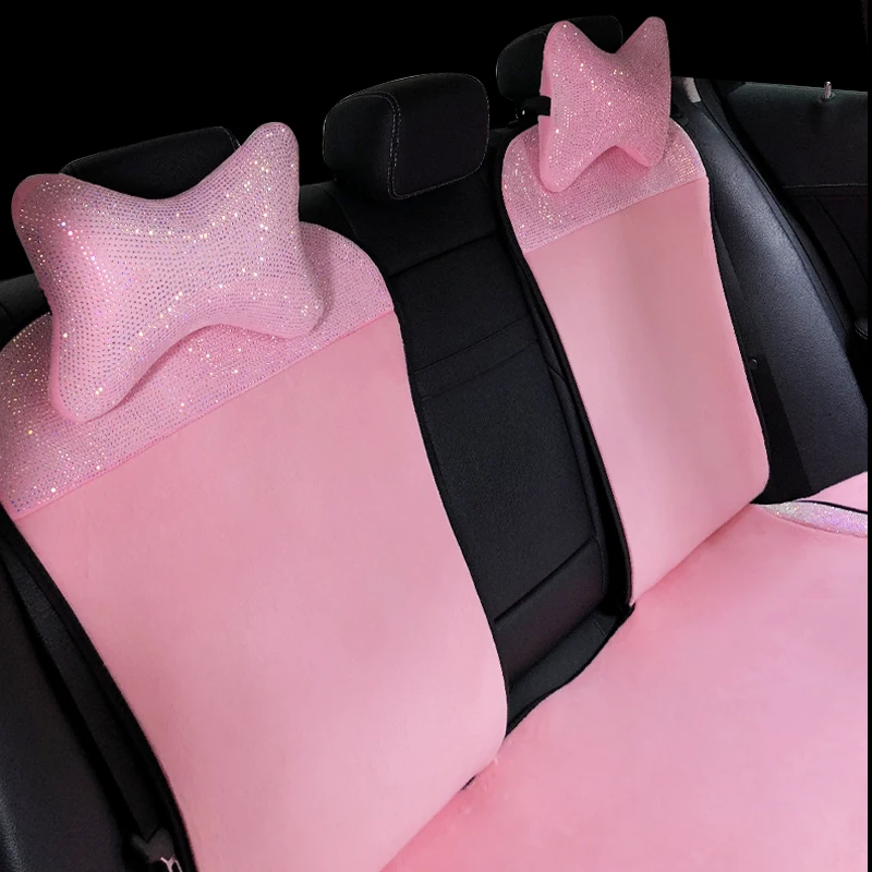 Plush Car Seat Cover Set Universal Pink Seat Cushion Auto Seat Protector  Mat Automobile Covers Fit Most Car Interior Accessories - Automobiles Seat  Covers - AliExpress