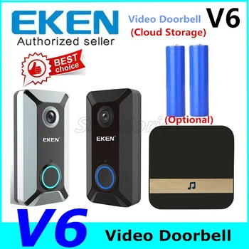 

EKEN V6 720P WIFI Video Doorbell Home Door Bell Chime Wireles Visual Intercom Cloud Storage Two-Way Audio Night Vision